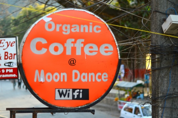 ISO320, 50mm, f/1.8, 1/2000 - Moondance Cafe signage, Pokhara, Nepal